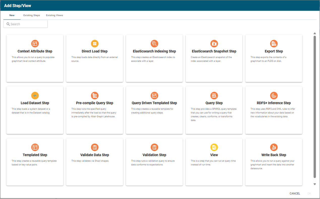 In Step Select Export Data to an FLDS (Export Step)