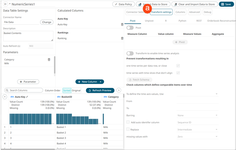 Working with Data Table Editor