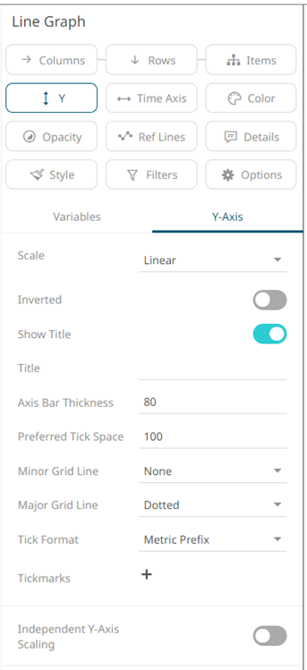 Line Graph Settings