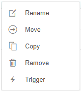 Webhooks Toolbar and Context Menu