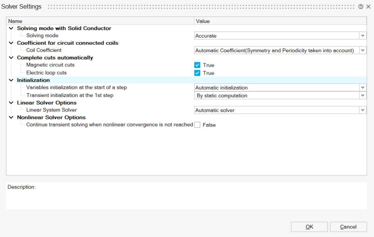 Solver Settings