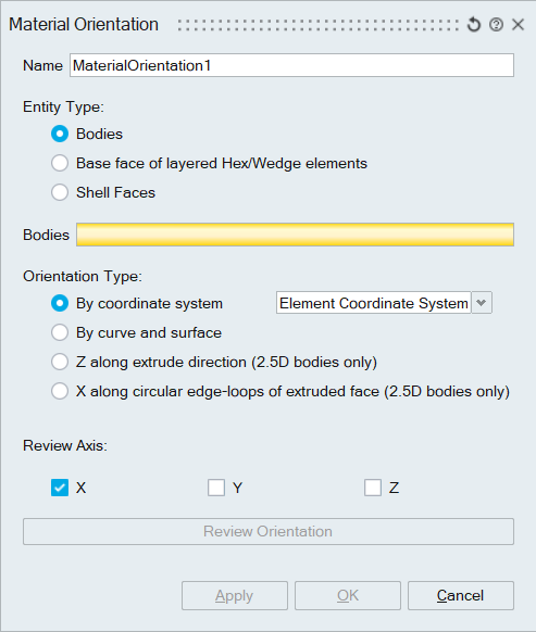 Material Orientation