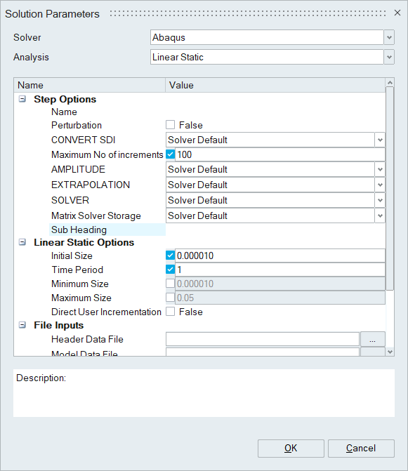 Solver Settings