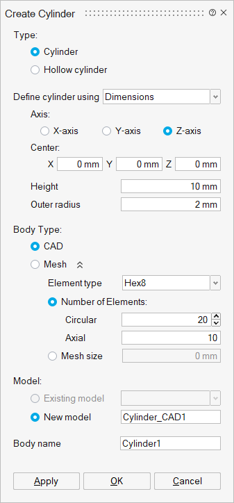 Create Cylinder Using Math Create Cylinder