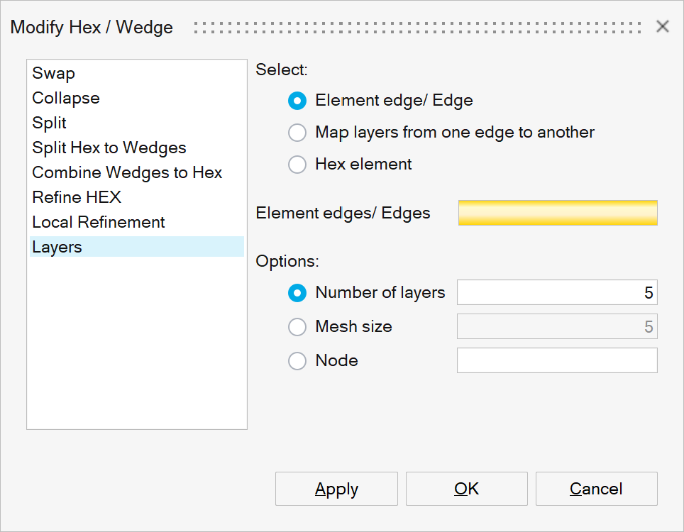 Elemen Edge Modify Hex/Wedge