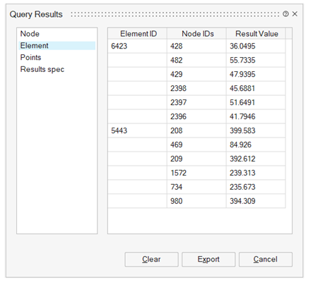 Query Results
