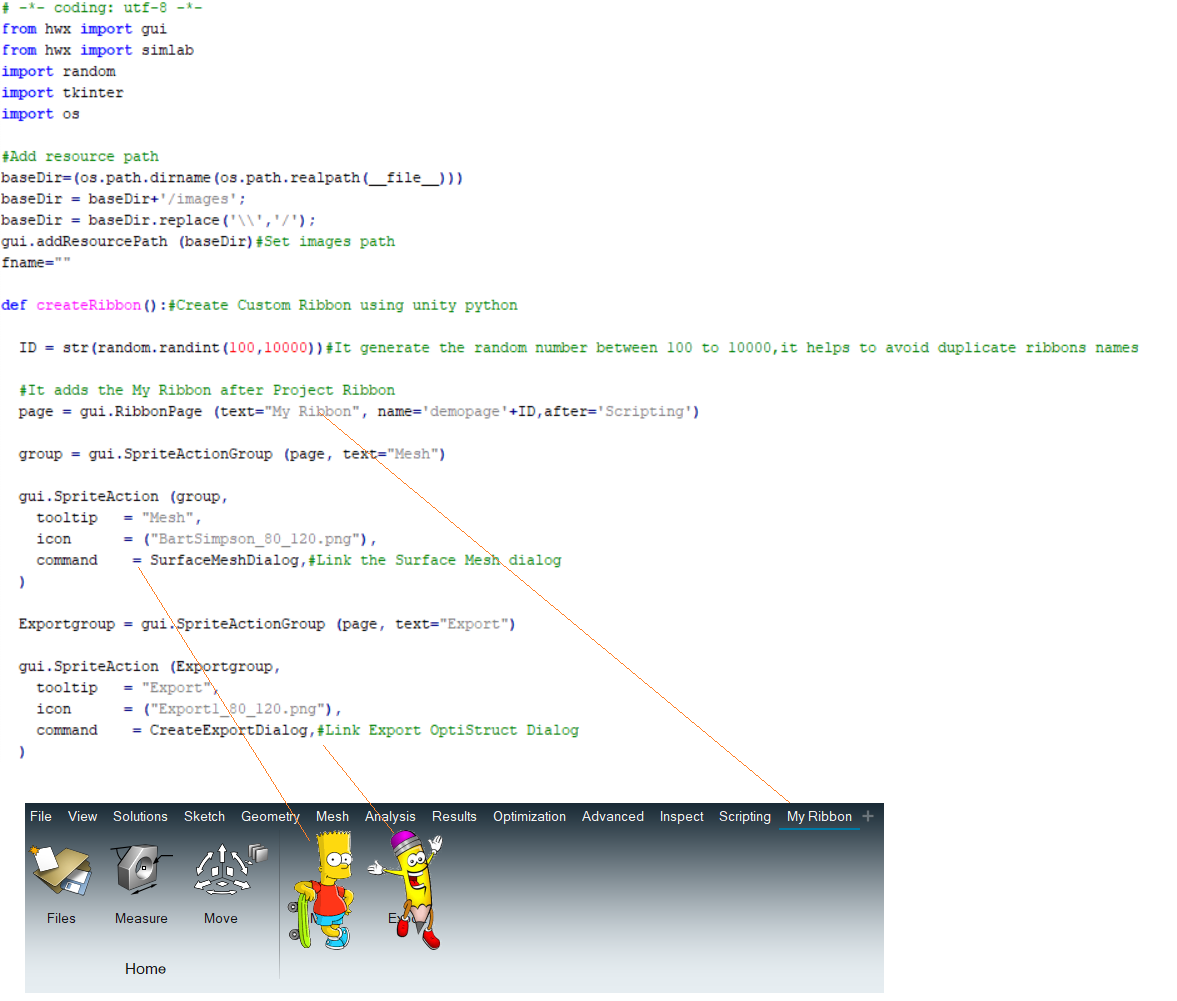 Customization using Python