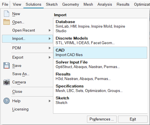 Import CAD