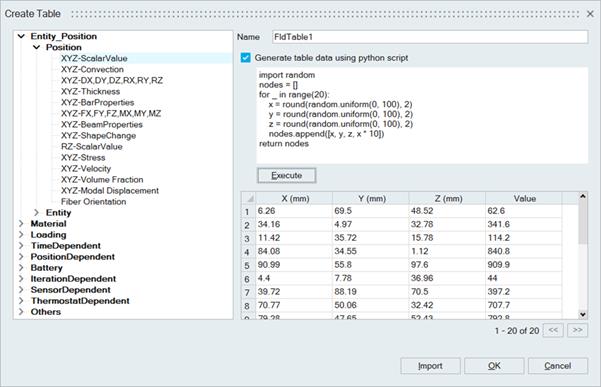 Create Table