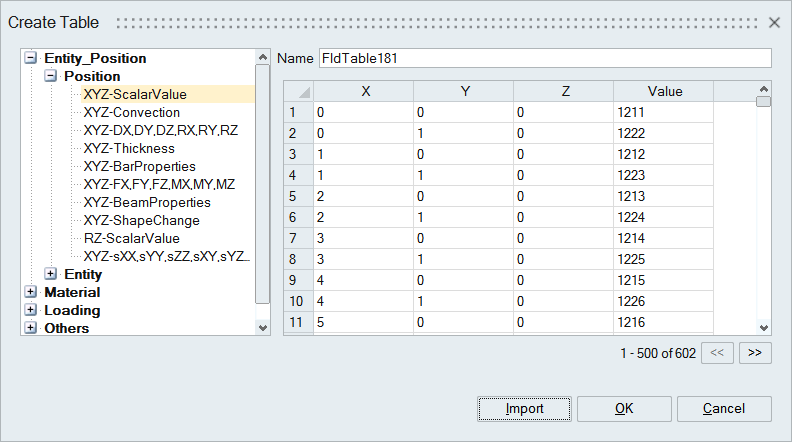 Create Table